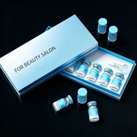 Emballage personnalisé pour flacons de peptides avec logo, 5 flacons de 2 à 10 ml avec étiquettes de marque