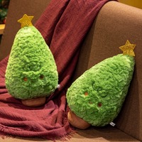 Coussin décoratif pour sapin de Noël, cadeau du Nouvel An, jouet en peluche amusant, mini ornement en forme de sapin, poupée de Noël en coton personnalisable