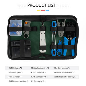 조합 네트워크 케이블 테스트 툴킷 압착 플라이어 및 케이블 커터 스트리퍼 수공구 세트 - Product Image 4