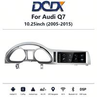 Radio Mobil Snapdragon 665/685 untuk Audi Q7 (2005-2015) 10.25 inci, Head Unit Multimedia Nirkabel Android Auto & CarPlay dengan Navigasi GPS