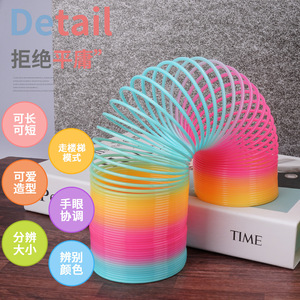 15cm X 15cm Colorful Large Jumbo Magic <strong>Slinkying</strong> Spring Coil Rainbow Oil <strong>Toy</strong> - Product Image 3