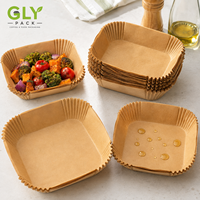Papier sulfurisé jetable personnalisé avec revêtement en silicone pour friteuse à air, idéal pour la cuisson au four et l'utilisation en cuisine (qualité alimentaire)