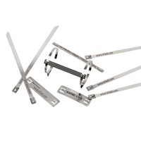 100 Stück/Beutel Edelstahl SS304/316 Hochkorrosionsbeständige Kabelbinder Metall-Etiketten für Elektrokabel-Markierung INFA
