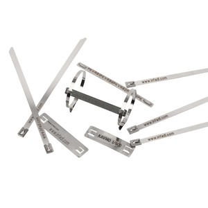 100 Piezas/Bolsa de Bridas de Acero Inoxidable SS304/316 Súper Resistentes a la Corrosión, Placas de Identificación Metálicas para Marcar Cables Eléctricos <span class=keywords><strong>INFA</strong></span> - Product Image 5