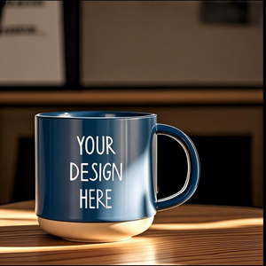 Effiprint Dubbelzijdig Gegraveerd Aardewerk Koffie Keramische Mok Met Aangepaste Tekst En Patroon Voor Paar Geschenken - Product Image 1