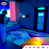 Système de divertissement à monnayeur : Solution de jeu de projection interactive au sol avec projecteur mobile pour centre de loisirs familial