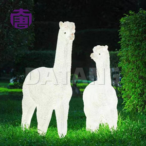 Tùy Chỉnh Alpaca Sợi Thủy Tinh Ngoài Trời Năng Lượng Mặt Trời Chiếu Sáng Điêu Khắc IP65 Cho Vườn Giáng Sinh Và Halloween Trang Trí - Product Image 1