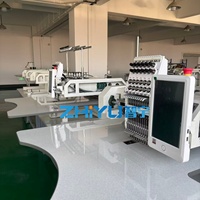 Nouvelle machine à broder ZHIYU A15 informatisée pour usage domestique, à tête unique, 12 aiguilles, automatique, 500*800 mm, pour casquettes et broderies plates, 1000 tr/min, haute vitesse
