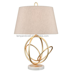 Lampe de table en nickel brossé avec abat-jour en tissu de lin pour les marchés américain, britannique et moyen-oriental avec certificat UL CE - Product Image 6