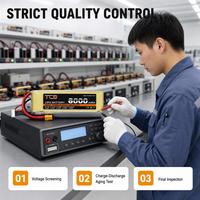 Batterie LiPo TCB pour Drone et Modèle d'Avion 6000mAh Rechargeable pour Drones de Course FPV et Véhicules RC - 35C/45C 3S/6S 1P Multi-Tension
