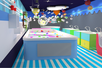 Piscine pour bébé de qualité supérieure faite à la main, collection contemporaine de baignoires pour bébés nickelées pour les concepts de pépinière et le spa de maison design