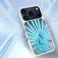 Coque de téléphone portable mignonne, coque de téléphone lumineuse, coque de téléphone qui s'allume, coque de téléphone clignotante, coque de téléphone à commande vocale active, coque de téléphone LED clignotante