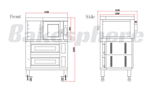 Good Commercial Bakery 5 bandejas Horno de circulación de aire caliente 2 cubiertas Combinación de convección eléctrica Juego de horno combinado para pan Pizza - Product Image 5