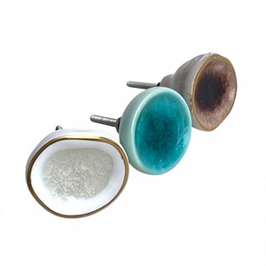 Boutons en résine faits à la main, ronds, émaillés, décoratifs, pour la décoration de la maison, sculpture artisanale artistique - Product Image 1