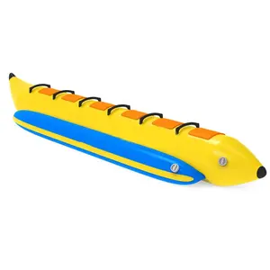Wasserspiele Aufblasbares fliegendes Fisch-Bananen boot mit Doppel röhren
