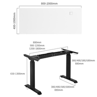 Bureau électrique réglable en hauteur, convertible et extensible, en acier, style luxe léger et moderne, pour villa, bureau à domicile