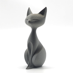 Statue de chat minimaliste, figurine de chat moderne pour la décoration de la maison, sculpture de style nordique, cadeau parfait pour les amoureux des animaux - Product Image 5