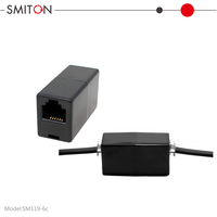RJ12 6-Pin modulaire Straight-Through Inline Coupler, ivoire