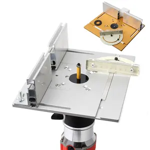 Aluminium Router Tisch Einsatz platte mit Gehrung lehre für Holz bearbeitungs bänke Tisch kreissäge Multifunktion ale Trimmer Gravier maschine