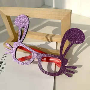 Kacamata anak kelinci Paskah bingkai kacamata EggRabbit ayam Paskah dekorasi pesta alat peraga foto lucu indah kacamata Pesta