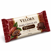 Sachets d'emballage personnalisés imprimés pour barres chocolatées, refermables, avec estampage doré, pour barres de bonbons et barres de snacks