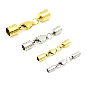 Stainless Steel Lobster Buckle Set 3mm <b>Rope</b> Buckle For <b>Bracelet</b> Necklace DIY Jewelry Accessories - Product Image 1