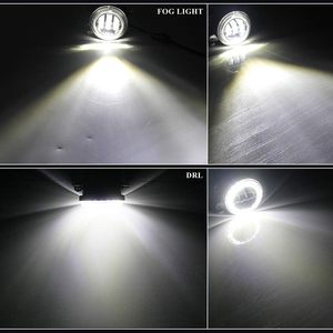 ไฟตัดหมอก LED 4นิ้วพร้อมดวงตานางฟ้ารัศมีสีขาวสำหรับ JEEP JK 6000K 12V 55W - Product Image 3
