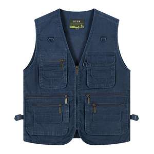 होंग कांग के प्रशंसक फोटोग्राफर बनियान पुरुषों के फैशन मल्टी-पॉकेट बनियान को ओवरऑल कर सकते हैं। - Product Image 3