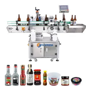 Factory Small Round Bottle Date Label Auto Labelling Plastic Cup Beer Labeling Machine