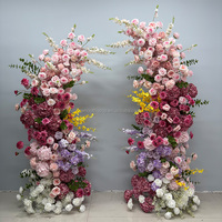Arche florale artificielle de haute qualité, rose orange glamour, pour mariage, événement, toile de fond pour décoration intérieure et extérieure, Noël, décoration de la maison