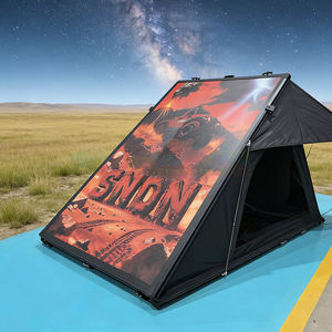 Carpa de Techo Impermeable Ligera Tipo Concha con Apertura Automática, Carpa de Techo Rígida de Fibra de Carbono ABS para 4x4, Carpa de Camping para Techo - Product Image 1