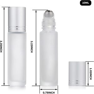 Wholesale 100pcs Empty Mini <b>10ml</b> Cylinder Glass Perfume <b>Bottle</b> Roller with Carton Packing - Product Image 2