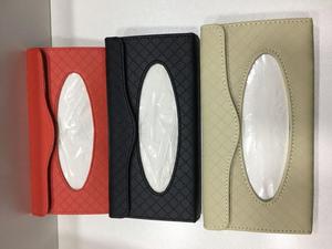 Boîte de papier de soie en cuir Pu bon marché pour l'intérieur de la voiture boîte de rangement de mouchoirs de voiture en gros vente chaude - Product Image 5