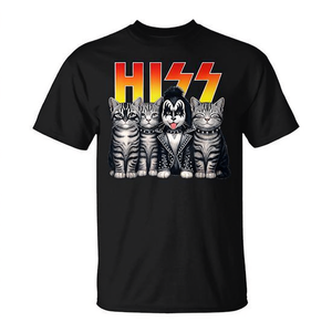 Camiseta Hiss Cats Rock Kittens de algodón negro, unisex, talla para adultos S M L XL XXL - Product Image 2