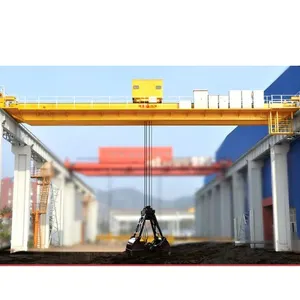 LDZ type 3 ton 5 ton single girder grab bucket bridge overhead crane for lifting bulk material