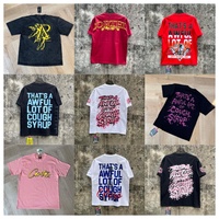 T-shirt unisexe style streetwear avec imprimé lettre T, col rond, coupe décontractée, en pur coton respirant