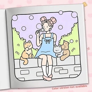Libro da disegno a matita per <span class=keywords><strong>ragazze</strong></span> con pagine da colorare rosa rilassanti e disegni creativi di graffiti 20x20cm - Product Image 3