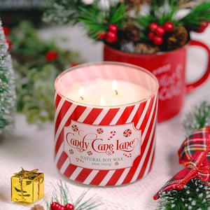 14 oz Soy Wax Large 3 Wicks Christmas Ornament Wax <strong>Candy</strong> Gifts Scented <strong>Candles</strong> Set for Women Christmas Decorations - Product Image 2