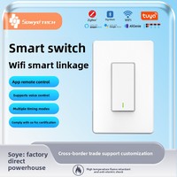 Interrupteur intelligent standard américain 16A 265V, bouton WiFi ZigBee, commande vocale Alexa, contrôle par application mobile, ignifuge