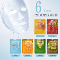 Masque Facial en Tissu KORMESIC Soin Anti-Âge Éclaircissant Apaisant Hydratant aux Fruits pour l'Éclat du Teint