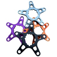 Adaptateur de plateau de chaîne en aluminium usiné CNC OEM pour composants de vélo avec usinage