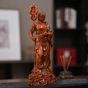 13 pouces fine sculpture faite à la main bouddha chinois Zen décoration salon table à thé décoration de la maison résine artisanat - Product Image 3