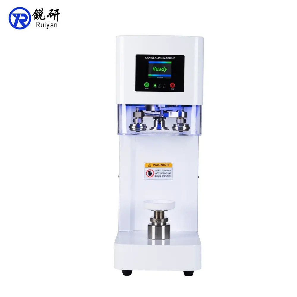 Automatic desktop beverage beer can sealing machine for paper  metal  plastic cans cappingaluminum can sealing machine