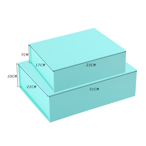 Boîte cadeau en carton blanc magnétique pliable à couvercle rabattable, boîte rigide monobloc sans ruban, pour fêtes d'<span class=keywords><strong>anniversaire</strong></span> - Product Image 4