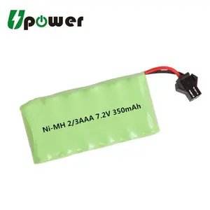 2/3AAA नी-MH बैटरी 7.2V 350mAh NiMH बैटरी पैक 2/3 एएए के साथ कनेक्टर