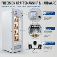 Distributeur automatique compact de snacks et de boissons intelligent à ressort hélicoïdal pour hôtels, bureaux et maisons d'hôtes
