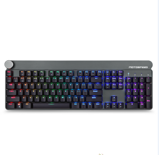 High End Ultra Slim Full Aluminum 104key PC Low Profile Thin Mechanical Keyboard With RGB Backlit Wireless Keyboard