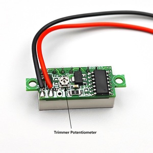 Panel Voltmeter Digital LED, komponen elektronik pengukur tegangan 0.36 inci <span class=keywords><strong>3</strong></span> Digit DC 4.7 ~ 30V - Product Image 6