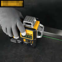 Dewal AGL110 089LG Laser croisé multifonctionnel à faisceau vert 12 lignes, auto-nivelant 3D, niveau laser 360 degrés, ensemble d'outils