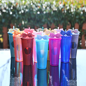 Sequin Bow Cup Diamond Corn Cup Accessory Straw Cup Creative High Value Party Drinkware - Product Image 4
